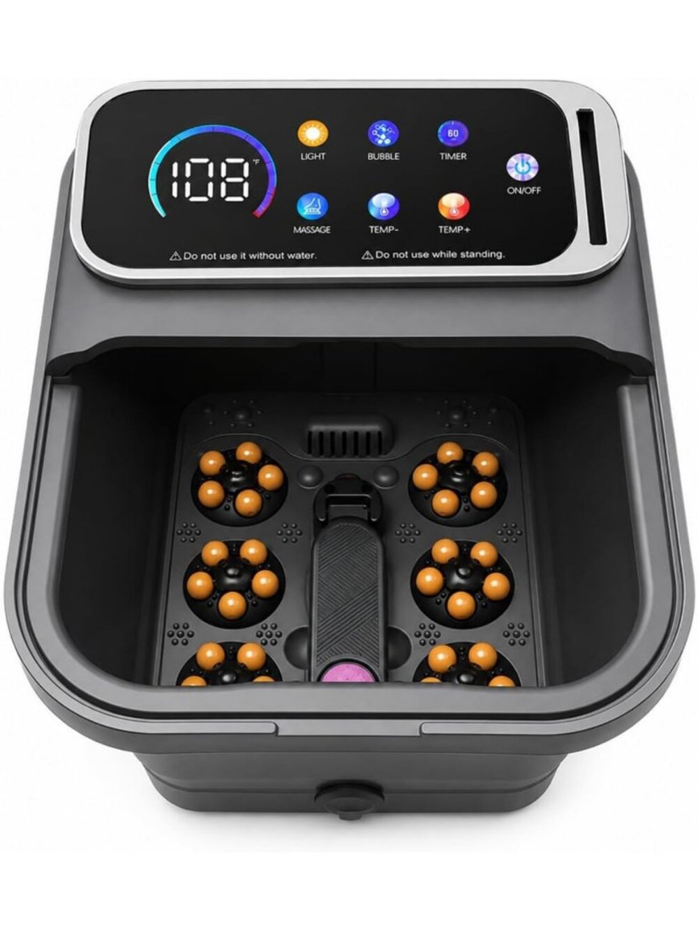 Foldable Electric Heated Foot Spa & Shiatsu Massager for Relaxation & Comfort